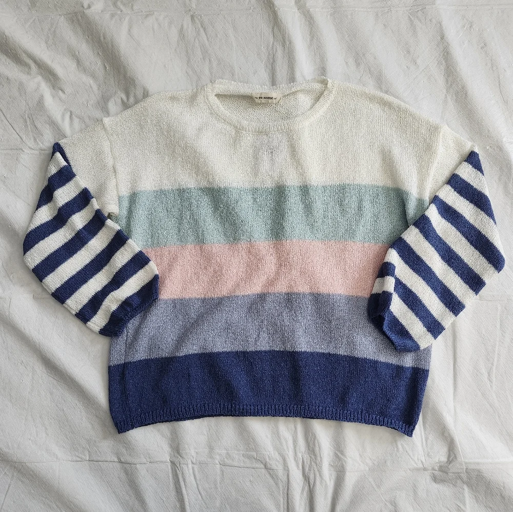 Eesome Pastel Striped Women's Sweater
